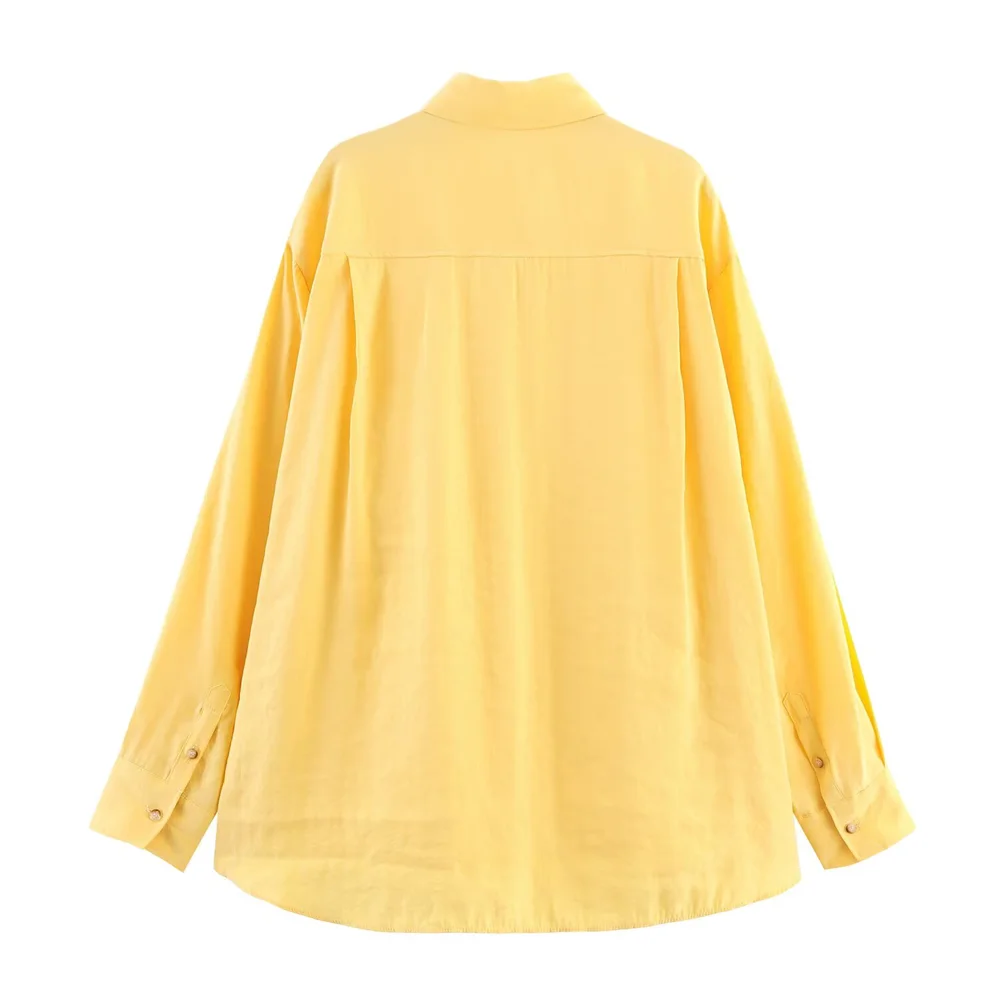 2026 New Women's Fashion Versatile Striped Loose Long Sleeve Collar Single breasted Decorative Shirt