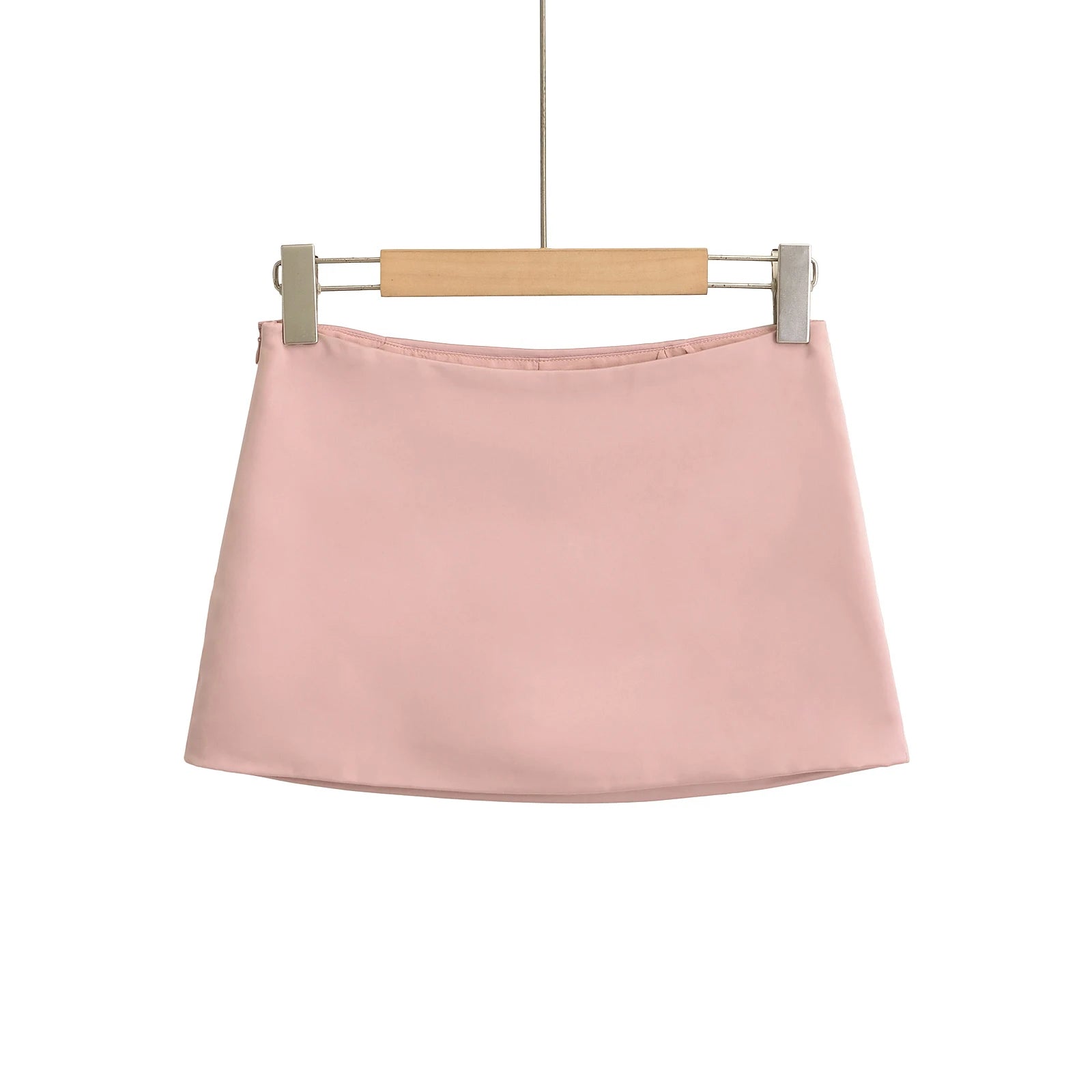 Black Mini Skirts Y2k Clothes Korean Fashion 2024 Summer Satin Skirts For Woman Low Rise Skirt Kawaii Pink Skirt With Shorts