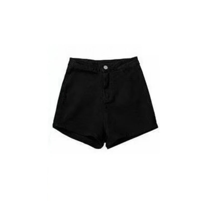 High Waist Denim Shorts Women's Elastic Slimming Sexy A- Line Hot Pants Tight Butt Lifting Body Shaping Trendy Shorts